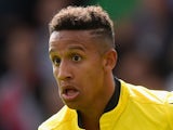 Aston Villa player Callum Robinson in action during the pre season friendly between Walsall and Aston Villa at Banks' Stadium on July 25, 2015