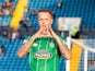 Leigh Griffiths of Celtic celebrates his goal during the Scottish premiership match between Kilmarnock and Celtic at Rugby Park on August 12, 2015