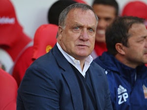 Dick Advocaat watches his Sunderland side take on Norwich on August 15, 2015