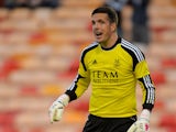 Jamie Langfield of Aberdeen during the Pre Season Friendly match between Aberdeen and FC Twente at Pittodrie Stadium on July 26, 2013