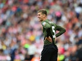 Everton's John Stones watches on during the game with Southampton on August 15, 2015