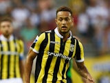 Lewis Baker of Vitesse in action during the UEFA Europa League third qualifying Round 2nd Leg match between Vitesse Arnhem and Southampton FC held at GelreDome on August 6, 2015