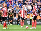 Oriol Romeu and Southampton teammates are down in the dumps after losing to Everton in the early kickoff on August 15, 2015