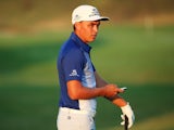 Rickie Fowler in action during his second round of the PGA on August 15, 2015