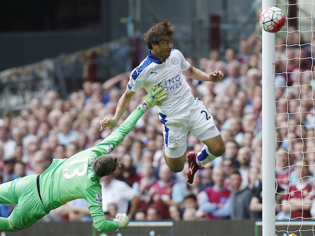 Shinji Okazaki scores for Leicester against West Ham on August 15, 2015