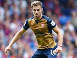 Aaron Ramsey in action for Arsenal against Crystal Palace on August 16, 2015