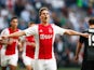 Arkadiusz Milik of Ajax celebrates scoring his teams first goal of the game from the penalty spot during the UEFA Europa League play off round 1st leg match between Ajax Amsterdam and FK Baumit Jablonec on August 20, 2015