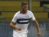 Davide Santon of FC Internazionale in action during the pre-season friendly match between FC Internazionale and Athletic Club Bilbao at Stadio Ennio Tardini on August 8, 2015