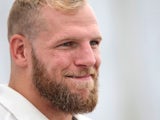 James Haskell and his beard address the media at an England press conference on August 17, 2015