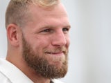 James Haskell and his beard address the media at an England press conference on August 17, 2015