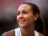 Jessica Ennis-Hill of Great Britain reacts after competing in the Women's Heptathlon High Jump during day one of the 15th IAAF World Athletics Championships Beijing 2015 at Beijing National Stadium on August 22, 2015 