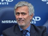 Chelsea boss Jose Mourinho looks disturbed during his side's game with Manchester City on August 16, 2015