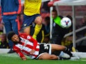 Josh Laurent of Brentford during the Capital One Cup First Round match between Brentford and Oxford United at Griffin Park on August 11, 2015