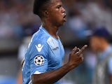 Lazio's forward from Senegal Balde Diao Keita celebrates after scoring a goal during the UEFA Champions League playoff football match between Lazio and Bayer Leverkusen, at Olympic stadium in Rome on August 18, 2015