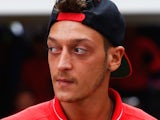 Mesut Ozil arrives at Selhurst Park ahead of Arsenal's game with Crystal Palace on August 16, 2015