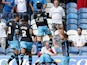 Sheffield Wednesday FC celebrate after scoring the opening goal during the Sky Bet Championship match between Leeds United and Sheffield Wednesday at Elland Road on August 22, 2015