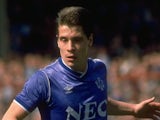 Tony Cottee of Everton in action during the FA Cup semi-final against Norwich City at Goodison Park in 1989