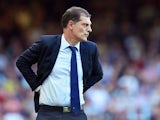 Slaven Bilic manager of West Ham looks on during the Barclays Premier League match between West Ham United and Bournemouth at the Boleyn Ground on August 22, 2015