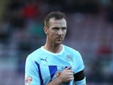 Andrew Webster of Coventry City in action during the Sky Bet League One match between Coventry City and Sheffield United at Sixfields Stadium on October 13, 2013