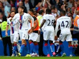 Joel Ward of Crystal Palace celebrates scoring his team's second goal during the Barclays Premier League match between Chelsea and Crystal Palace at Stamford Bridge on August 29, 2015