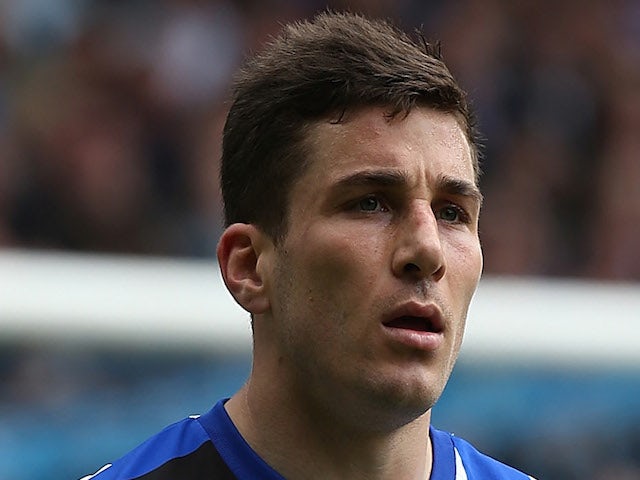 Lewis Buxton of Sheffield Wednesday in action during the npower Championship match between Sheffield Wednesday and Middlesbrough at Hillsborough Stadium on May 4, 2013