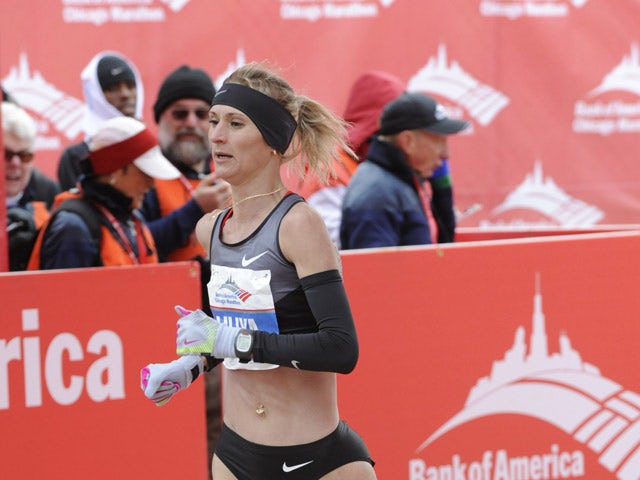 Liliya Shobukhova of the Russian Federation finishes fourth in the womens 2012 Bank of America Chicago Marathon on October 7, 2012