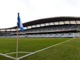 A general view of the stadium prior to the La Liga match between Real Sociedad de Futbol and Real Madrid CF at Estadio Anoeta on August 31, 2014