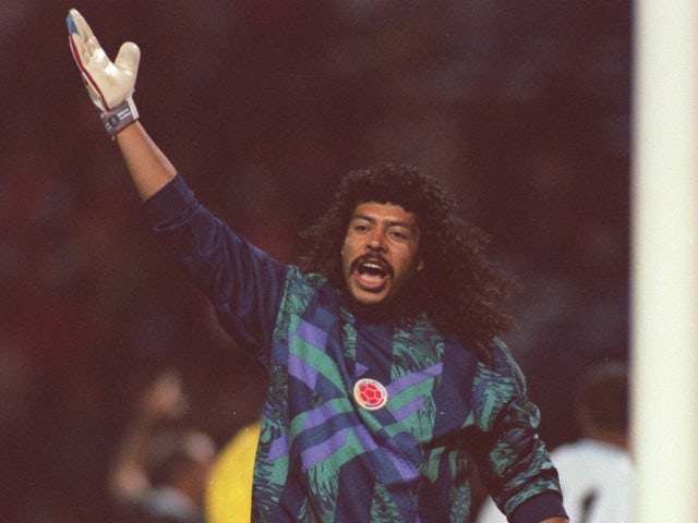 Colombian Goalkeeper Rene Higuita during the England versus Colombia friendly on September 6, 1995