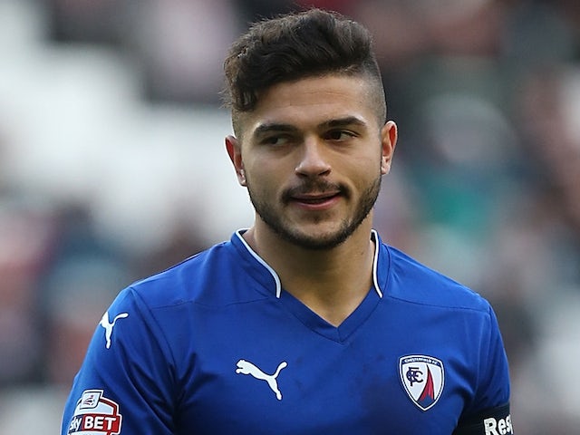 Sam Morsy of Chesterfield in action during the FA Cup Second Round match between MK Dons and Chesterfield at Stadium mk on December 6, 2014