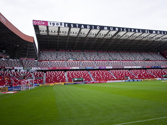 General view of Sporting Gijon San Estadio El Molinon before the La Liga match between Sporting Gijon and Real Madrid at Estadio El Molinon on August 23, 2015