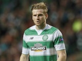 Stuart Armstrong of Celtic in action during the UEFA Champions League Qualifying play off first leg match, between Celtic FC and Malmo FF at Celtic Park on August 19, 2015 in Glasgow Scotland.