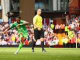 Yann M'Vila of Sunderland scores his team's first goal from a free kick during the Barclays Premier League match between Aston Villa and Sunderland at Villa Park on August 29, 2015