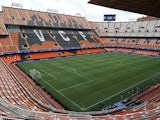 A general view of the Mestalla Stadium is seen prior to the UEFA Champions League Qualifying Round Play Off First Leg match between Valencia CF and AS Monaco at Mestalla Stadium on August 19, 2015