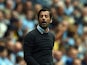 Watford's Spanish manager Quique Sanchez Flores looks on during the English Premier League football match between Manchester City and Watford at The Etihad Stadium in Manchester, north west England on August 29, 2015