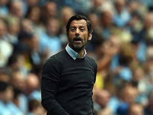 Watford's Spanish manager Quique Sanchez Flores looks on during the English Premier League football match between Manchester City and Watford at The Etihad Stadium in Manchester, north west England on August 29, 2015