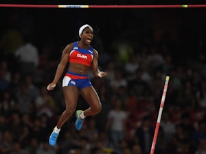 Cuba's Yarisley Silva competes in the final of the women's pole vault athletics event at the 2015 IAAF World Championships at the 'Bird's Nest' National Stadium in Beijing on August 26, 2015