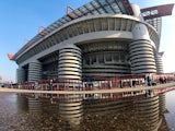 A general view of San Siro Stadium with only few fans before the AC Milan v Livorno serie A match on February 11, 2007