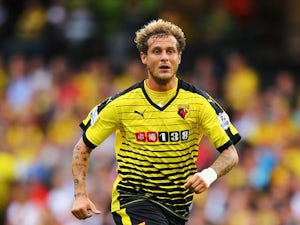 Alessandro Diamanti of Watford in action during the Barclays Premier League match between Watford and Southampton at Vicarage Road on August 23, 2015