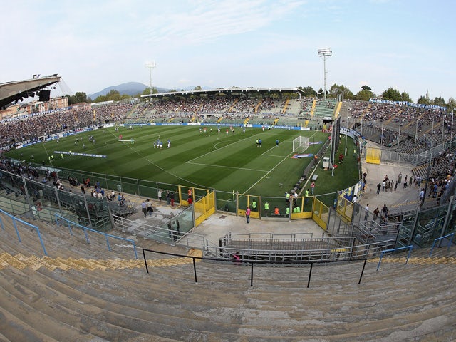  A general view of stadium during the Serie A match between Atalanta BC and Hellas Verona FC at Stadio Atleti Azzurri d'Italia on August 31, 2014