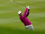 Bradley Dredge of Wales plays his second shot on the eighteenth hole on day two of the M2M Russian Open at Skolkovo Golf Club on September 4, 2015 in Moscow, Russia.