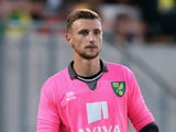 Declan Rudd of Norwich City looks on during the pre season friendly match between Cambridge United and Norwich City at the Abbey Stadium on July 17, 2015 in Cambridge, England.