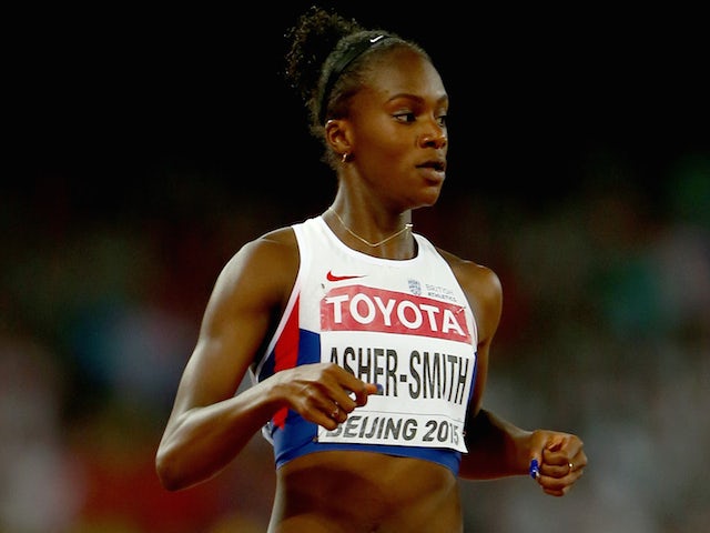 Dina Asher-Smith of Great Britain competes in the Women's 200 metres semi-final during day six of the 15th IAAF World Athletics Championships Beijing 2015 at Beijing National Stadium on August 27, 2015