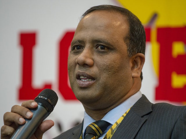 Malaysia's new national team head coach Dollah Salleh speaks at a press conference during his introduction as Football Association of Malaysia's new national coach in Kuala Lumpur on July 9, 2014