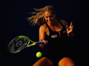 Dominika Cibulkova in action during the second round of the US Open on September 2, 2015