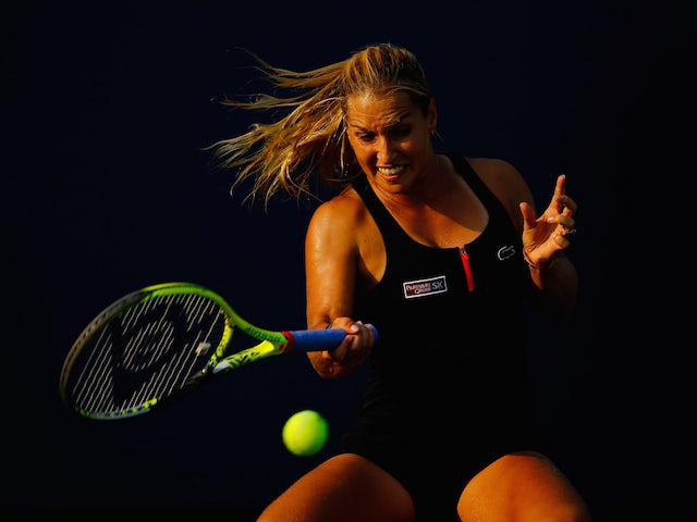 Dominika Cibulkova in action during the second round of the US Open on September 2, 2015