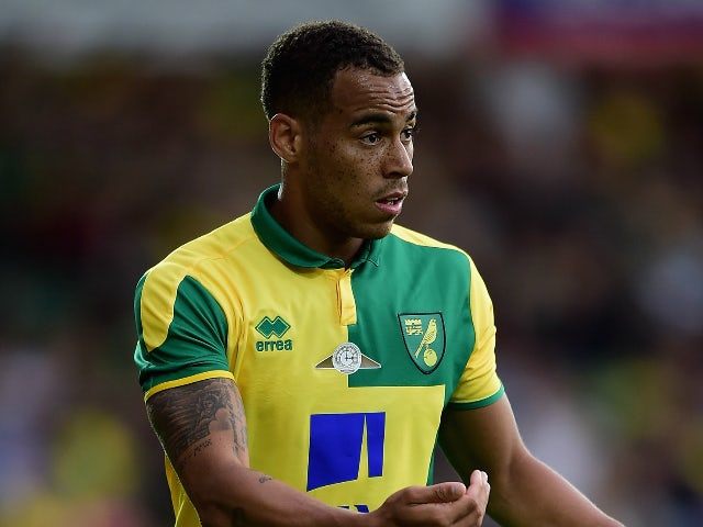 Elliott Bennett of Norwich City in action during the pre season friendly match between Norwich City and West Ham United at Carrow Road on July 28, 2015 in Norwich, England.