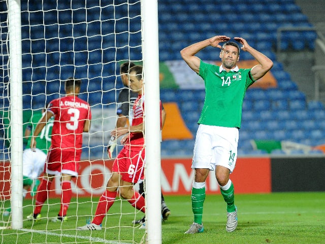 Jon Walters of Republic of Ireland reacts during the UEFA EURO 2016 Qualifier between Gibraltar and Republic of Ireland at Estadio Algarve on September 4, 2015 in Faro, Portugal.
