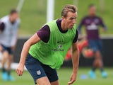 Harry Kane in action during an England training session on September 2, 2015