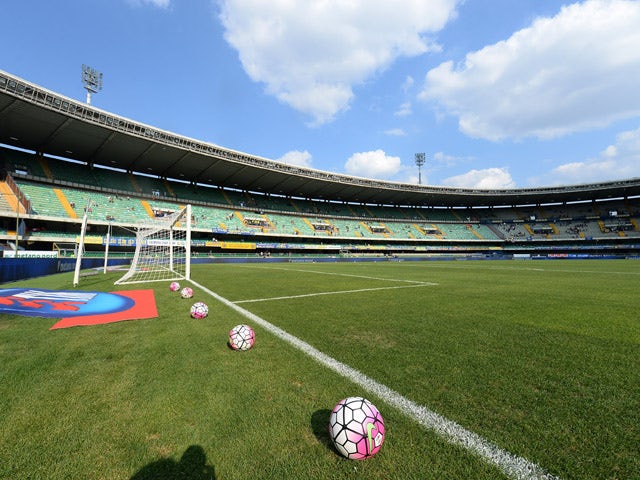 General View of the stadium prior to the Serie A match between Hellas Verona FC and AS Roma at Stadio Marc'Antonio Bentegodi on August 22, 2015