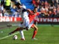 Wales's defender Ashley Richards (R) vies with Israel's defender Omri Ben Harush during the Euro 2016 qualifying group B football match between Wales and Israel at Cardiff City Stadium in Cardiff, south Wales, on September 6, 2015